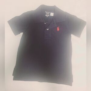Ralph Lauren Kids Polo Shirt - Dark Blue with Red Logo